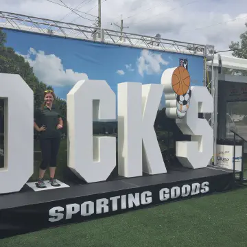 6 feet foam letters used by Dick Sporting Goods