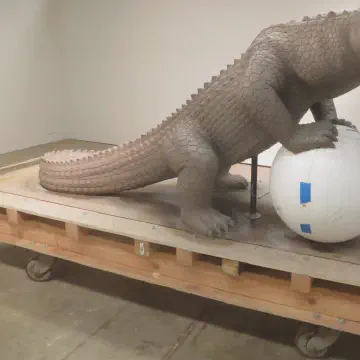 EPS Foam Sphere used to create sculpture of San Francisco Gators Mascot