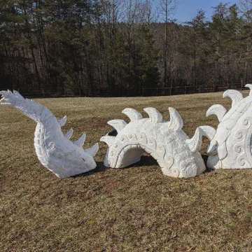 Large Sea Serpent Carved Out of Expanded Polystyrene