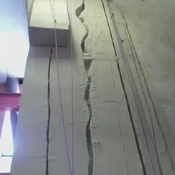 Realistic vertical crack in the rock wall