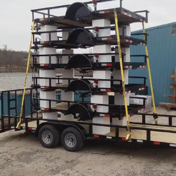 Trailer manufacturer used foam blocks to transport multiple trailers