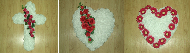 Styrofoam Cross and Heart