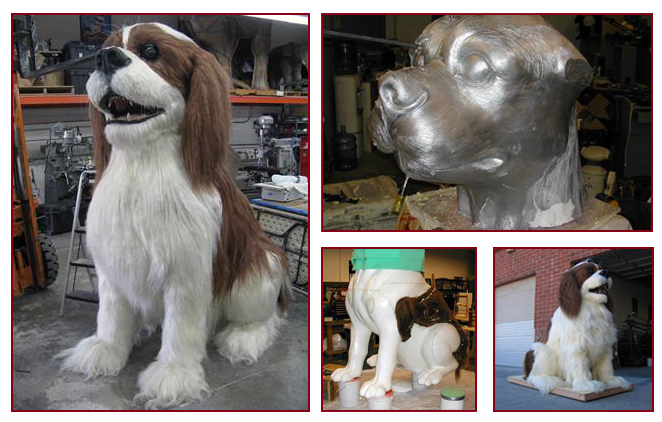 Styrofoam Dog Sculpture