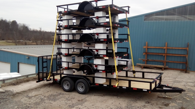 Trailer manufacturer used foam blocks to transport multiple trailers