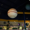 Solar system display using large half spheres
