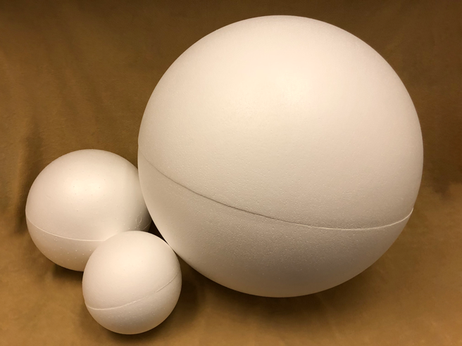 Large polystyrene spheres