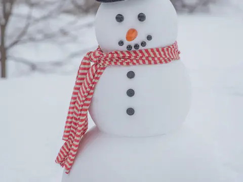 4 Foot Tall Styrofoam Snowman for a Photo Shoot