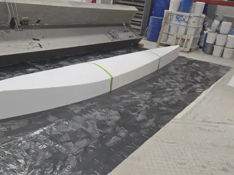 Concrete Canoe Custom-Cut EPS Foam Mold for 2025 Competition