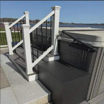 Filling a Void around Hot Tub using Expanded Polystyrene Foam Blocks