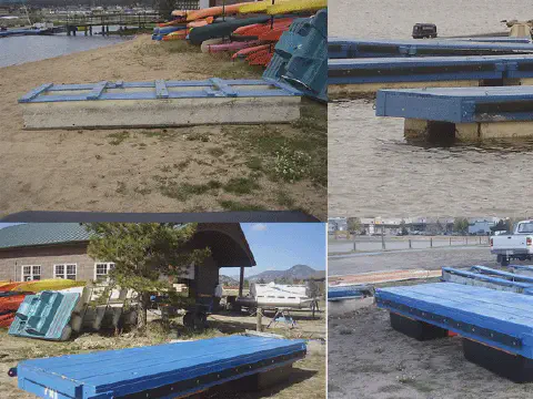 Floating Dock Using Encapsulated Floats