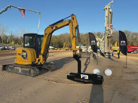 Giant Foam Golf Balls for a Construction Career Day Event