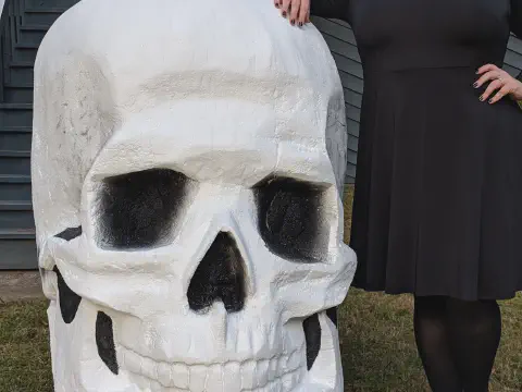 Halloween Carved Skull Expanded Polystyrene