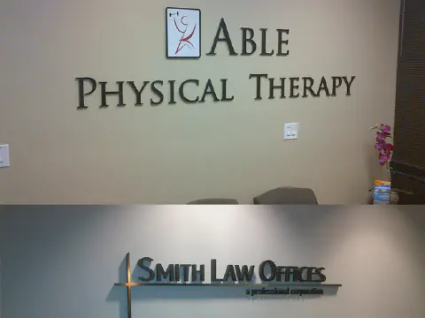 Physical Therapy & Law Office Signs Created Using Styrofoam