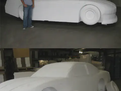 Replica of Car Out of EPS Foam Blocks