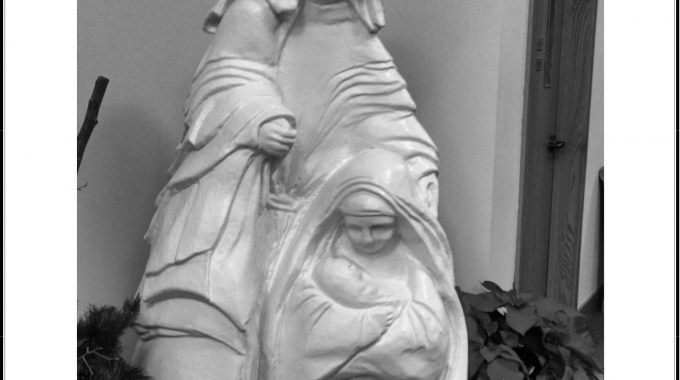 A Madonna Sculpture Carved from EPS Foam