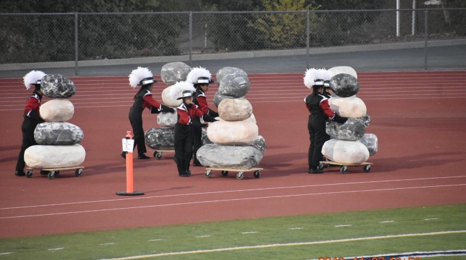 Large EPS Foam Rocks for High School Band